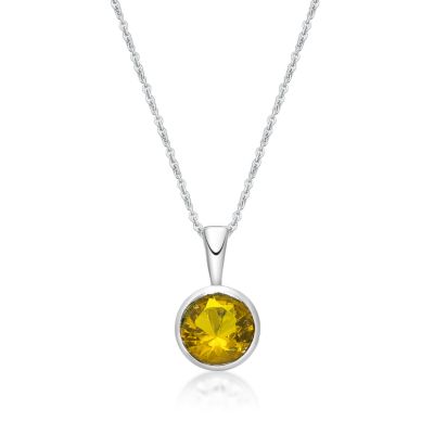 Picture of NOVEMBER, 5mm BEZEL PENDANT with CHAIN